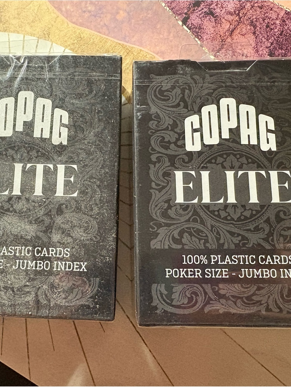 Elite Gopag 100% Plastic Poker Size Playing Cards - Black new